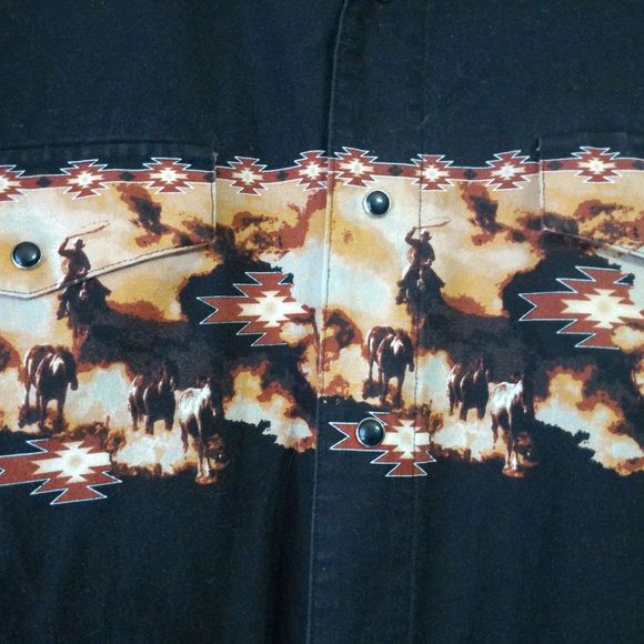 vintage 1990s Brooks and dunn panhandle slim pear snap shirt med used but in goo - Picture 3 of 4